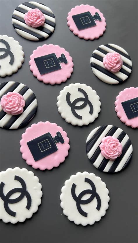 chanel cupcake toppers uk|Chanel cupcake tops.